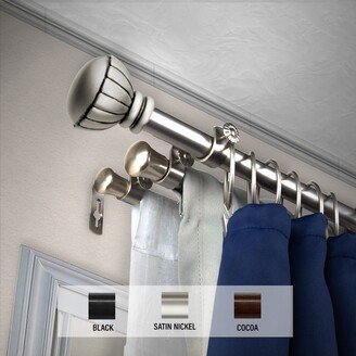 InStyleDesign Gemma Triple Curtain Rod 13/16 inch dia.