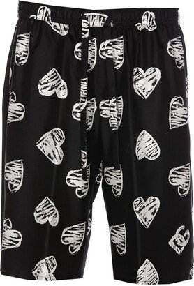 Heart Printed Jogging Shorts