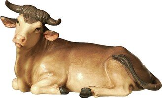 Lying Ox - Folk Religious Gift, Church Supplies, Christian Catholic Gifs, Christmas Decoration, Nativity Figurines, Animals