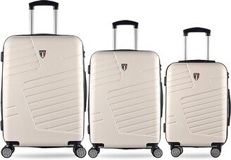 TUCCI Italy Boschetti Textured Hardshell 3-Piece Luggage Set-AA