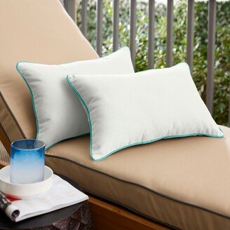 Humble + Haute Sunbrella Canvas Natural/ Canvas Aruba Indoor/ Outdoor Pillow Set