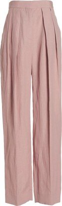 Straight Leg Pleat Detailed Pants-AA