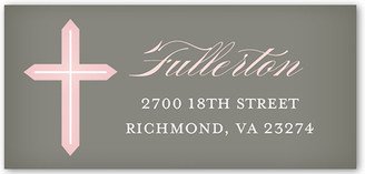 Address Labels: Glorious Cross Girl Address Label, Pink, Matte