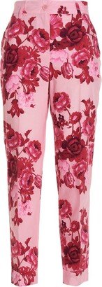 Floral Printed Tailored Pants