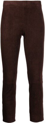 Suede Cropped Trousers