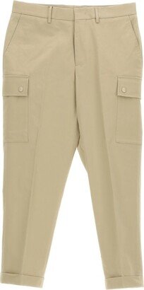 Pegaso Motif Logo Embroidered Cropped Trousers