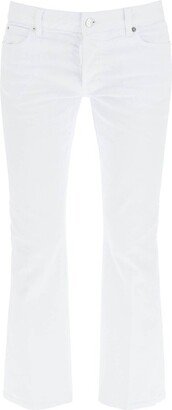 Bootcut High-Waist Cropped Trousers