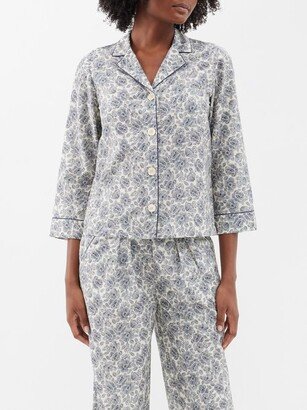 Monogramme Coquelicot Silk-blend Pyjama Shirt