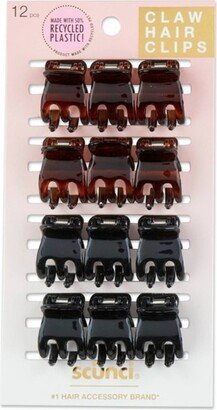 2cm Small 3-Prong Jaw Clips - 12pk