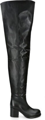 Leather Cuissarde Over-The-Knee Boots 100