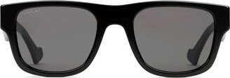 Logo-Print Square-Frame Sunglasses-AE