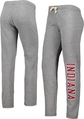 Women's League Collegiate Wear Heather Gray Indiana Hoosiers Victory Springs Tri-Blend Jogger Pants