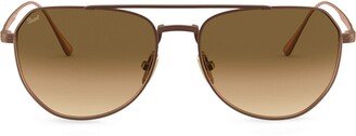 Oversized Aviator-Frame Sunglasses