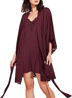 Naya Lace Trim Robe