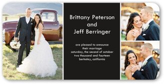 Wedding Announcements: Divine Wedding Announcement, Black, Signature Smooth Cardstock, Rounded