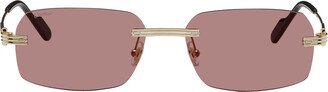 Gold Square Sunglasses-AB