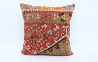 Kilim Pillow Covers, Throw Antique Pillows, Red Case, Geometric Cushion, Summer Gift 2875