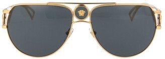 Double Bridge Aviator-Frame Sunglasses