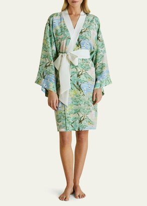 Mimi Printed Silk Robe