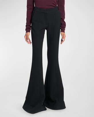 Desmond High-Rise Paneled Flared Crepe Pants