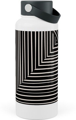 Photo Water Bottles: Angles And Lines Stainless Steel Wide Mouth Water Bottle, 30Oz, Wide Mouth, Gray