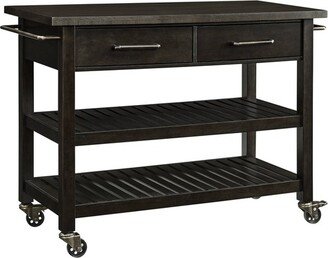 Havelock Rolling Kitchen Island Dark Tobacco