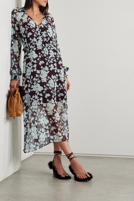 Aleksandra Floral-print Silk-chiffon Midi Dress - Multi