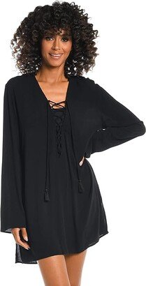 Beachcomber Basics V-Neck Tunic (Black) Women's Swimwear