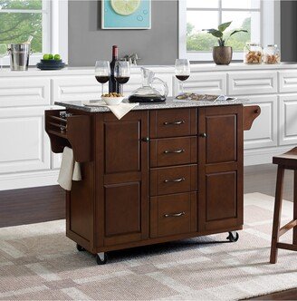 Eleanor Solid Granite Top Kitchen Cart