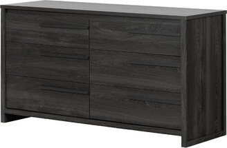 Tao 6-Drawer Double Kids' Dresser Gray Oak