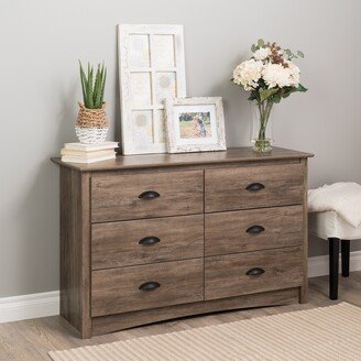 Porch & Den Commerce Black 6-drawer Condo-sized Dresser