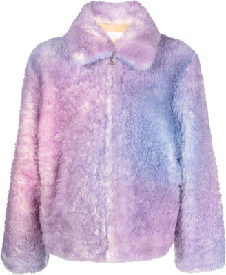 Shearling Tie-Dye Jacket