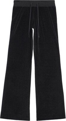 Low-Waist Velvet Track Pants