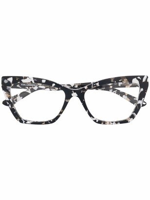 Textured Cat-Eye Glasses