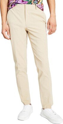 Mens Textured Mid Rise Chino Pants