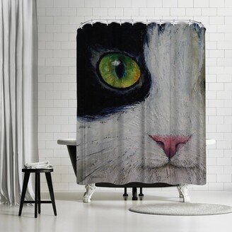 71 x 74 Shower Curtain, Japanese Bobtail Cat by Michael Creese