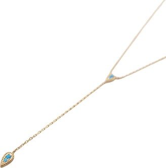 Harfi Gold Vermeil Plated Blue Turquoise December Birthstone Minimalist Necklace