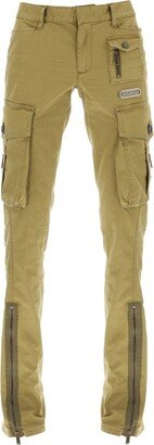 Zip-Cuff Skinny Cargo Jeans