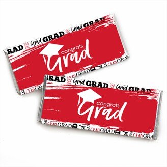 Big Dot Of Happiness Red Grad - Best is Yet to Come - Candy Bar Wrapper Party Favors - 24 Ct