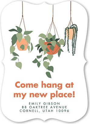 Moving Announcements: Hang Out Moving Announcement, White, 5X7, Pearl Shimmer Cardstock, Bracket