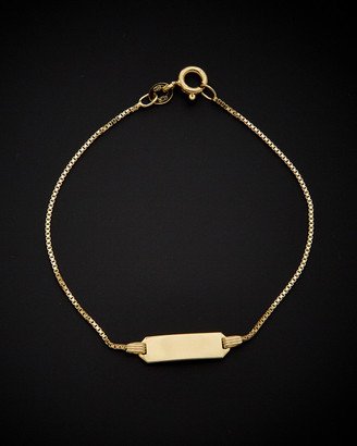 14K Box Link Id Bracelet