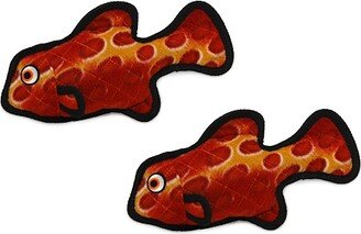 Tuffy Ocean Creature Fish Red, 2-Pack Dog Toys