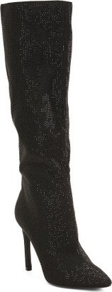 Tysh Rhinestone Dress Heel Boots for Women