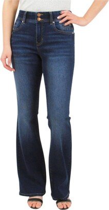 Indigo Poppy Postpartum Bootcut Jeans with front and back pocket detail Dark Wash