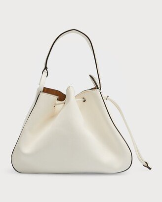 Drawstring Napa Leather Top-Handle Bag