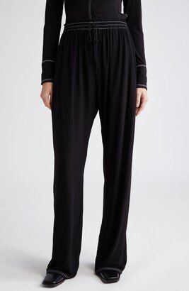 Fluid Jersey Wide Leg Pants