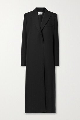 Cassiopea Oversized Grain De Poudre Wool And Mohair-blend Coat - Black