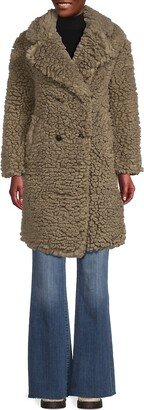 Teddy Faux Fur Double Breasted Coat
