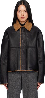 Black Reversible Shearling Jacket
