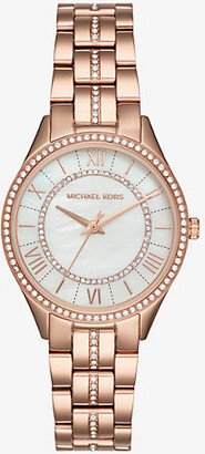 Mini Lauryn Pavé Rose Gold-Tone Watch